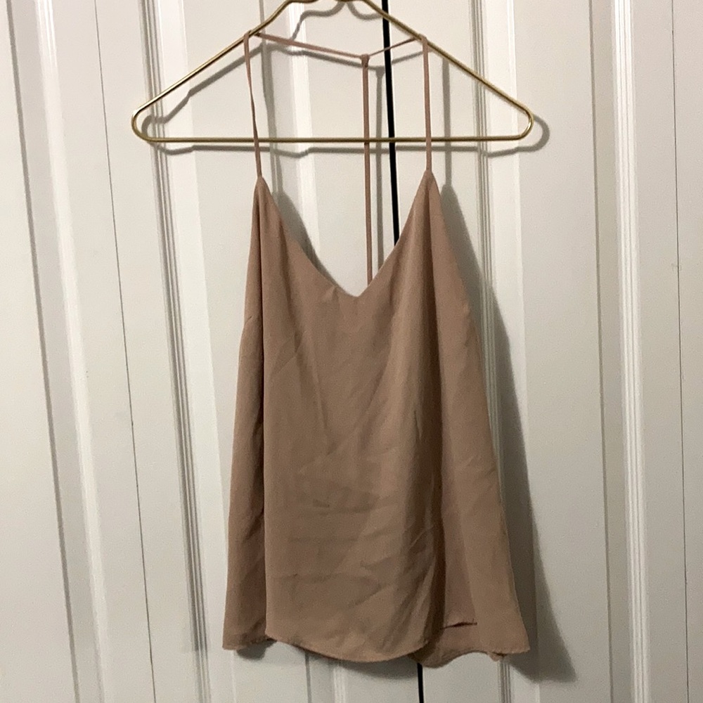 Low Cut Beige Tank Top